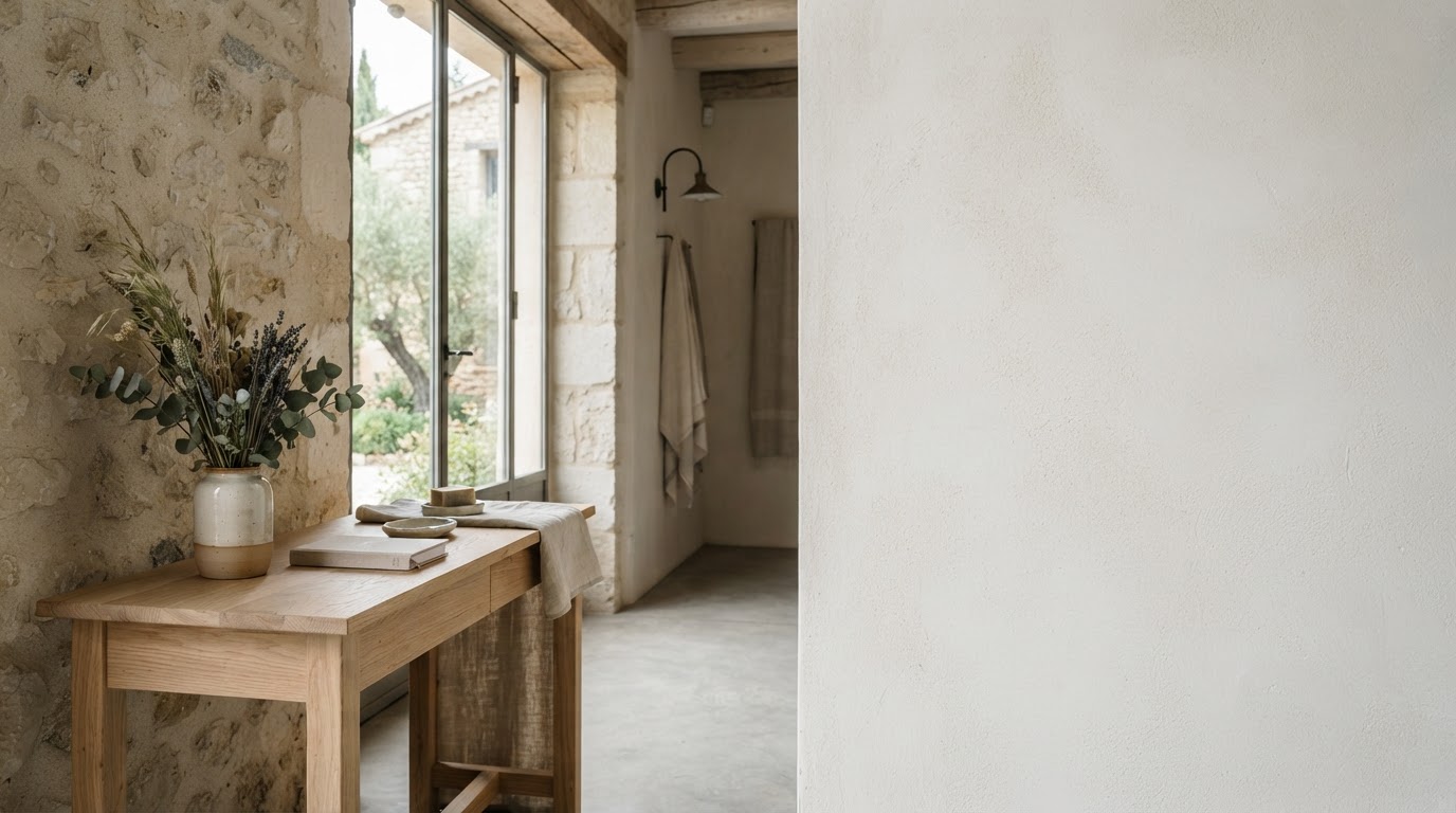 Brumélys, texture de pierre naturelle traversée par une lumière numérique, symbole de précision et de sérénité financière